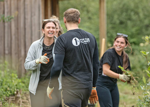 ECOFUEL™ team members volunteering at Hometree’s Avoca site in County Wicklow, July 2025 — part of the company’s 1% for the Planet commitment