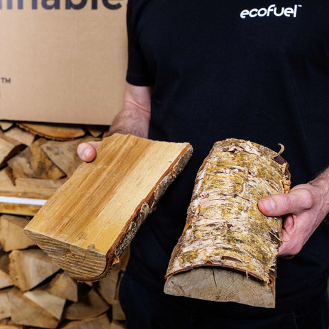ECOFUEL™ Double Deck Kiln-Dried Birch Firewood Close Up Shoot
